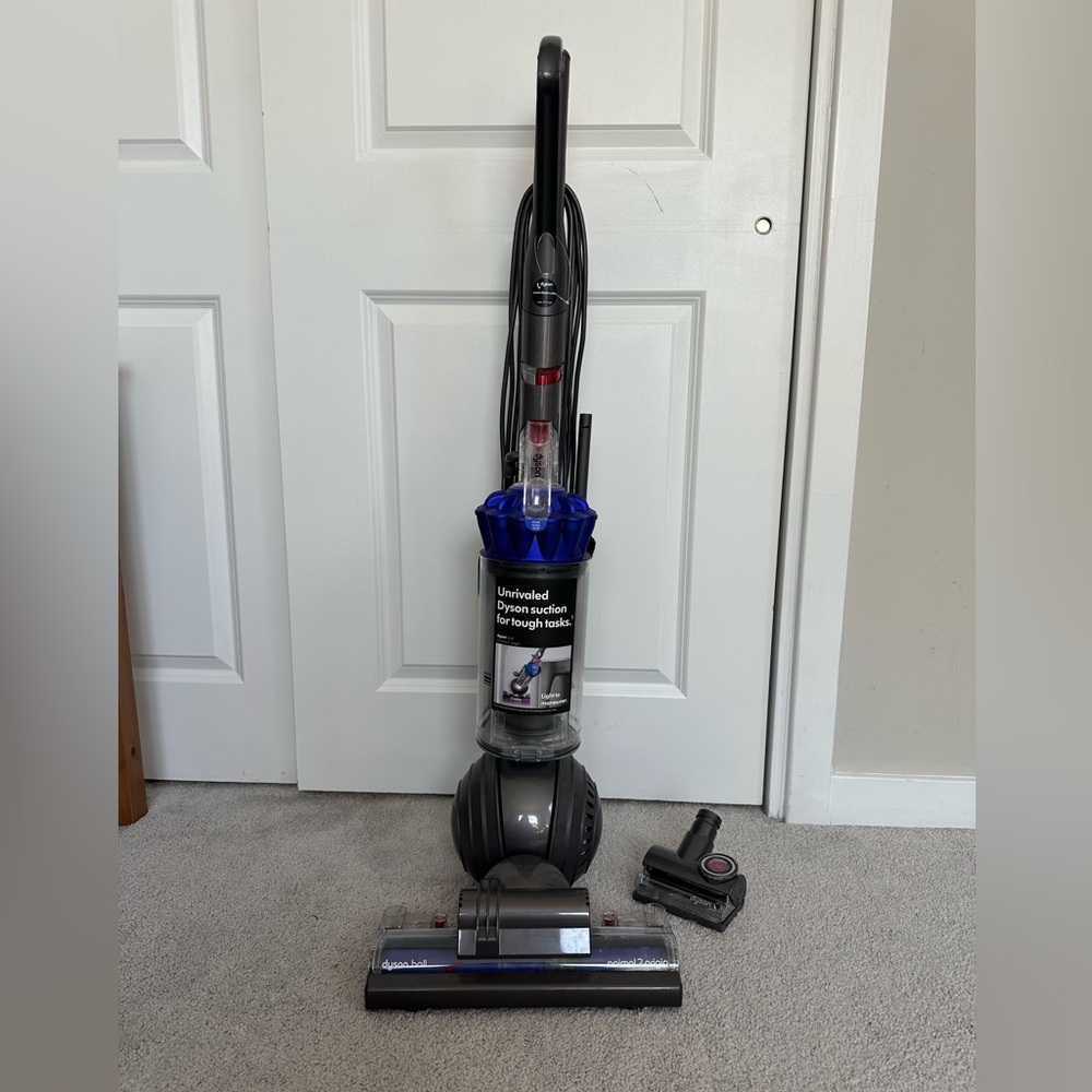 Dyson Upright Vacuum in Gray and Deep Blue